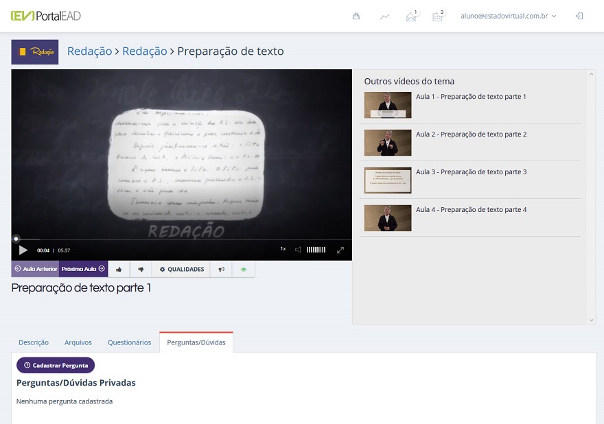 Plataforma de Ensino a Distância - Print da Plataforma 01 (2)